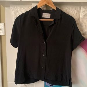 Boxy Silk Everlane Button Up